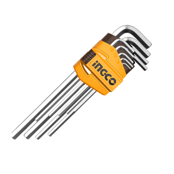 Jogo De Chave Hexagonal Longa Com 9 Peças De 1,5 A 10mm Ingco HHK11091