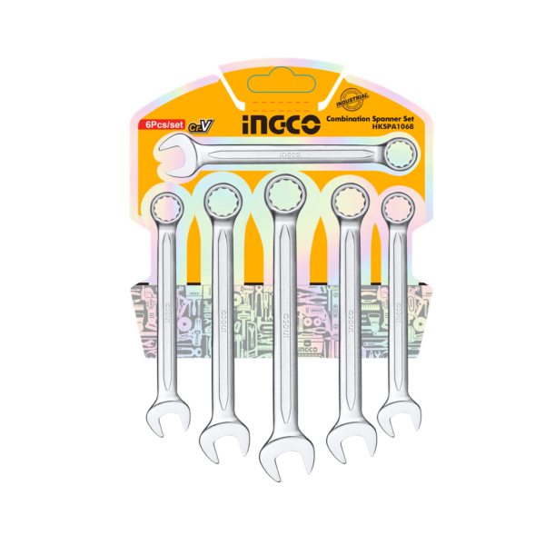 Jg Chave Combinada Cr-V C/6pc Ingco HKSPA1068