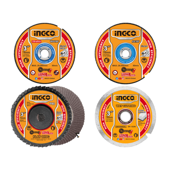 Jogo de Discos p/Mini Maquina de Corte 3" (76mm) C/30pc Ingco MCD07630