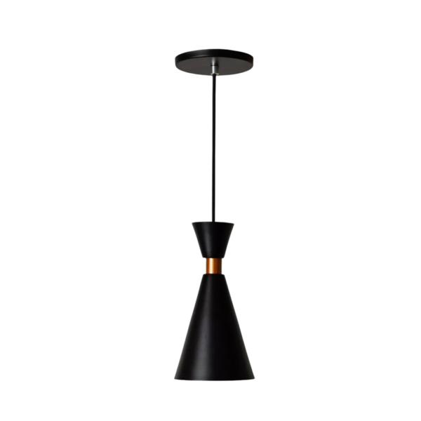 Luminária Pendente Deluxe Cone 20cm Preta Good Iluminação GI-50177-1M