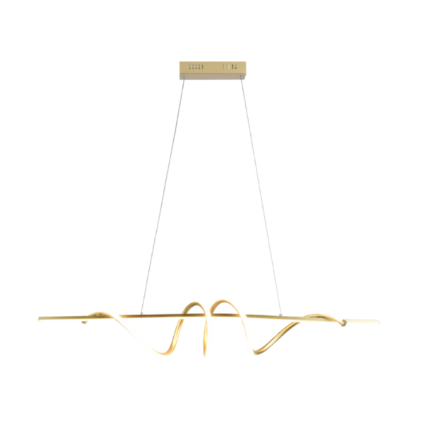 Luminária Pendente Espiral Gold 52W 100cm Good Iluminação GI-60170-1GD