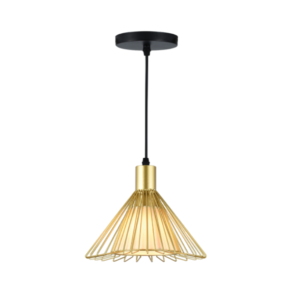 Luminária Pendente Golden Cage 23cm Good Iluminação GI-10562-1S