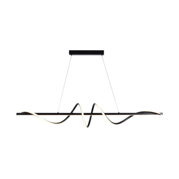 Luminária Pendente Espiral Preta 52W 100cm Good Iluminação MYD60170C-1