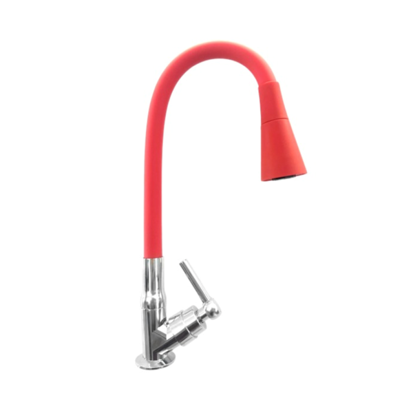 Torneira Cozinha  Flexível 1/4' de Volta Good Slim Cone Mesa Vermelha