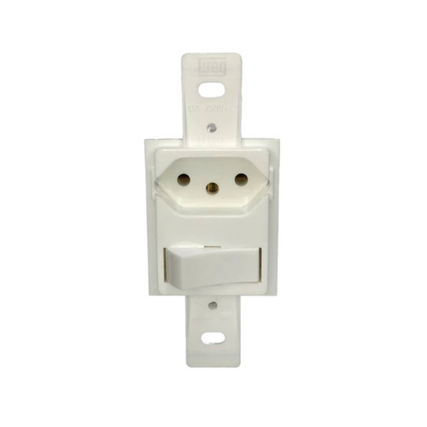 1 Interruptor Simples + Tomada 10a Branco Klin Weg