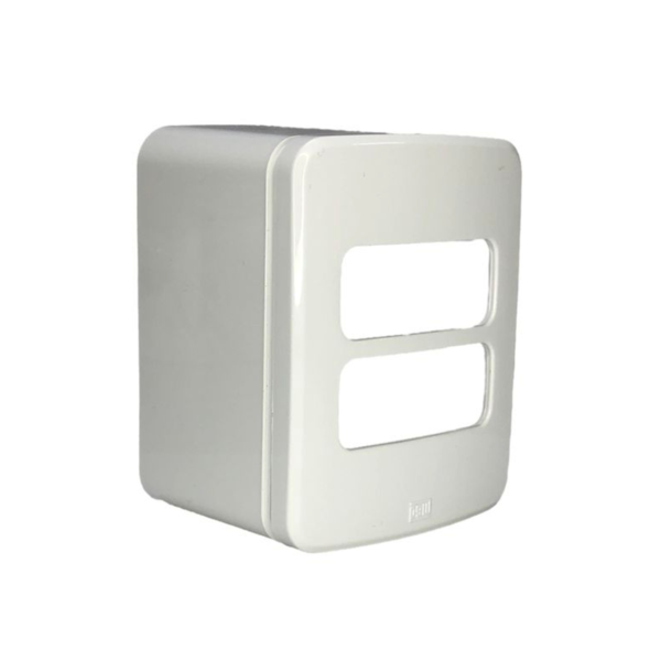 Caixa + Placa Sobrepor 2 Posições Compose Branco Weg