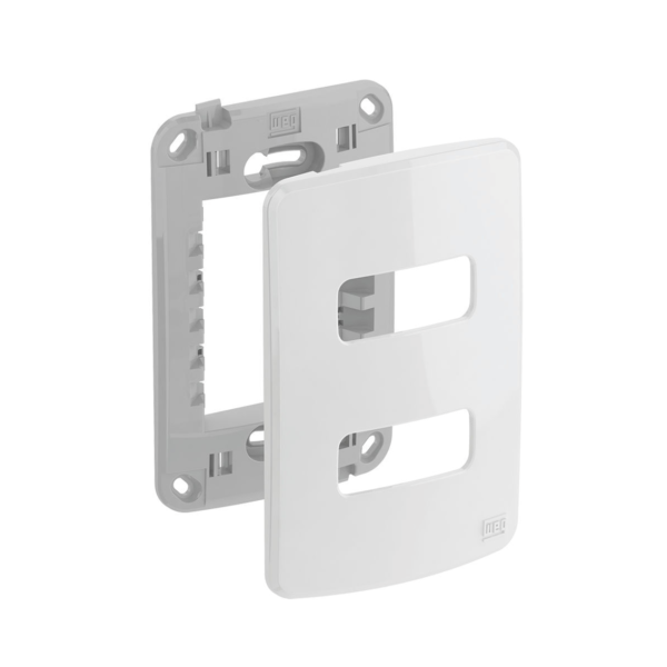 Placa + Suporte 4x2 2 Posições Compose Branco Weg