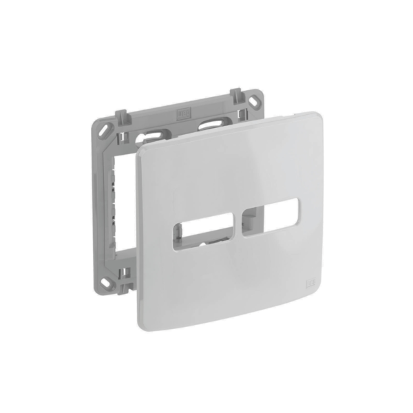 Placa + Suporte 4x4 2 Posições Compose Branco Weg