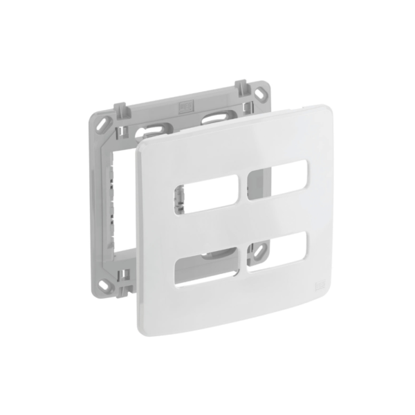 Placa + Suporte 4x4 4 Posições Compose Branco Weg