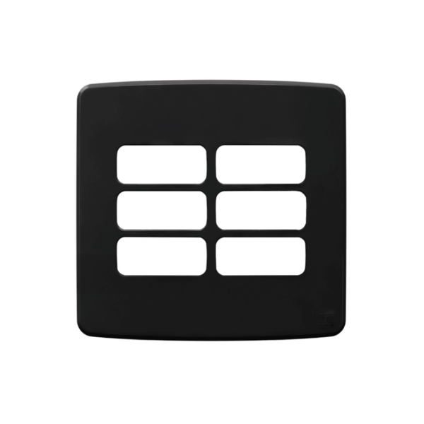 Placa 4x4 6 Posições Compose Preto Weg