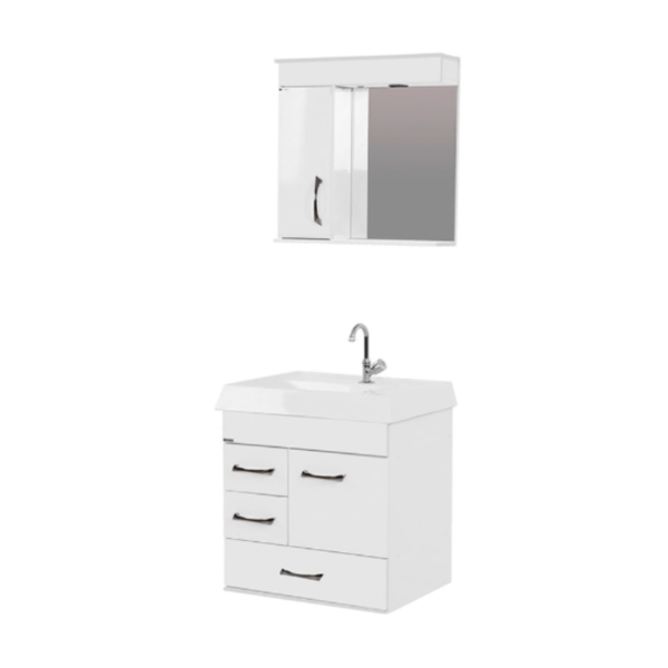Kit Armário 59,5cm Monaco Branco Aj. Rorato