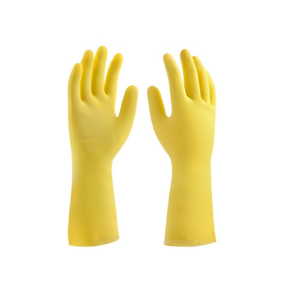 Luva Látex Natural Flocada 8" M Amarela - Kala