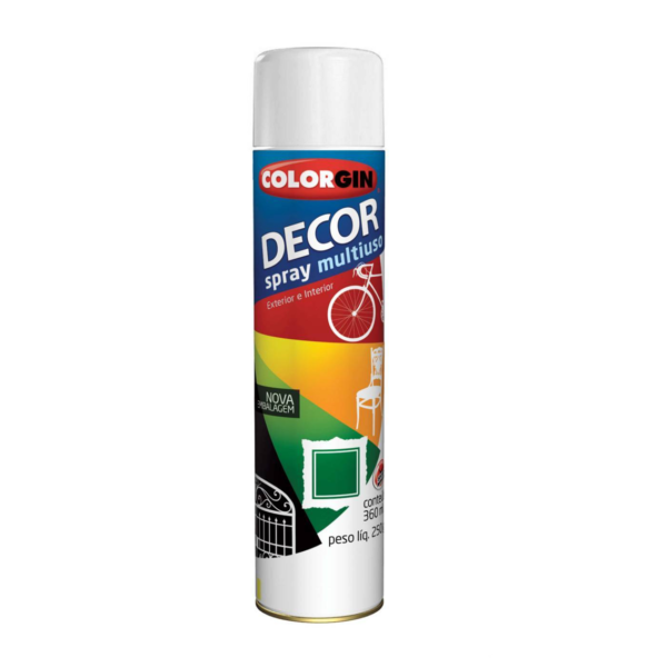 Tinta Spray Colorgin 360ml Branco Fosco