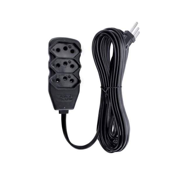 Extensão 10m 3 Tomadas Slim Force Line