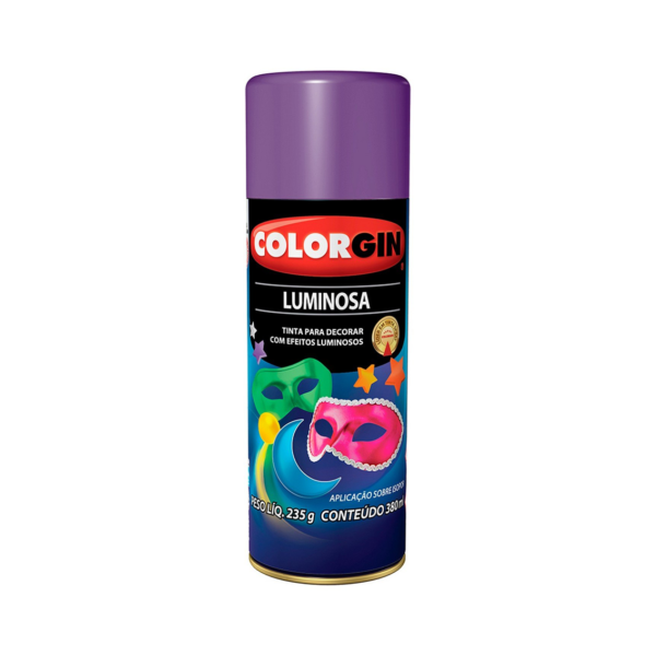 Tinta Spray Colorgin Luminosa 380ml Violeta