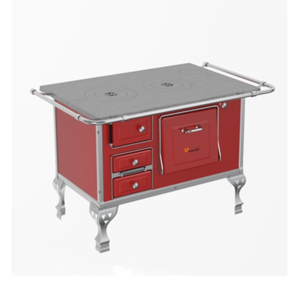 Fogão A Lenha N2 Direito Vermelho Marumby