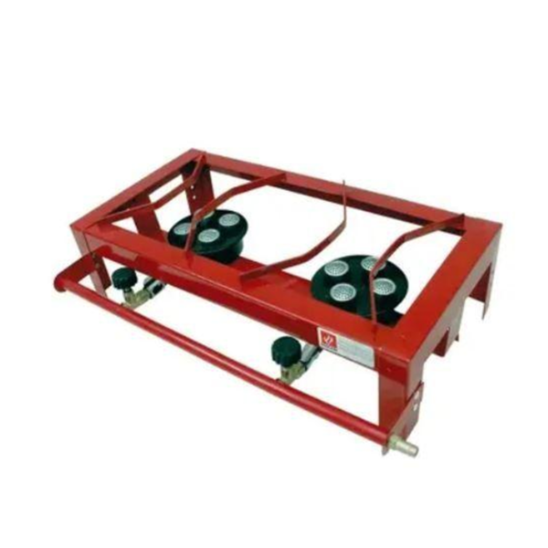 Fogareiro Strada Junior 2 Bocas Vermelho Suzan