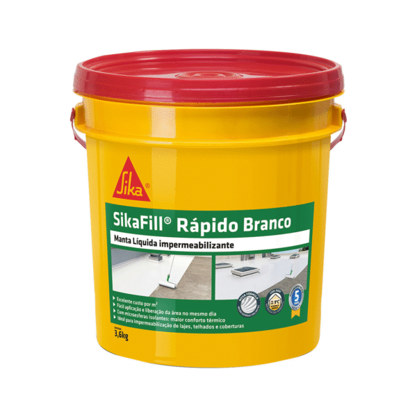 Impermeabilizante. Sika Manta Liquida Branca Sikafill 3,6kg