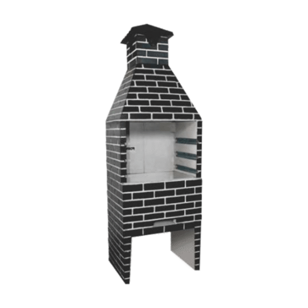 Churrasqueira Concreto Tijolinho Preta 45cm