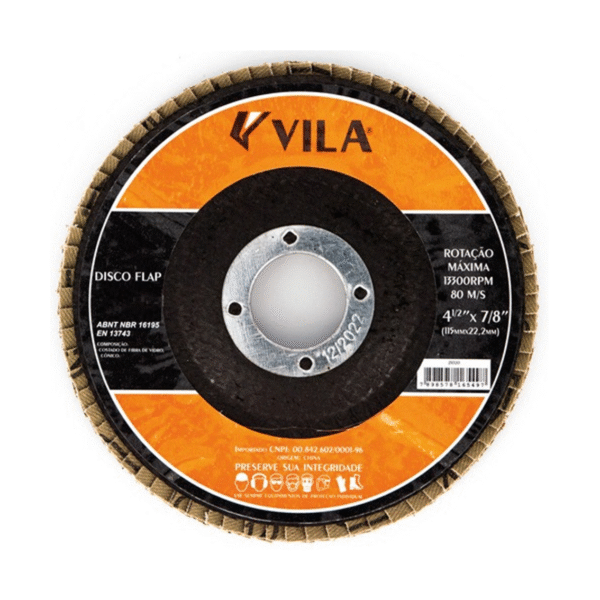 Disco Flap Conico 4.1/2 115mm Vila