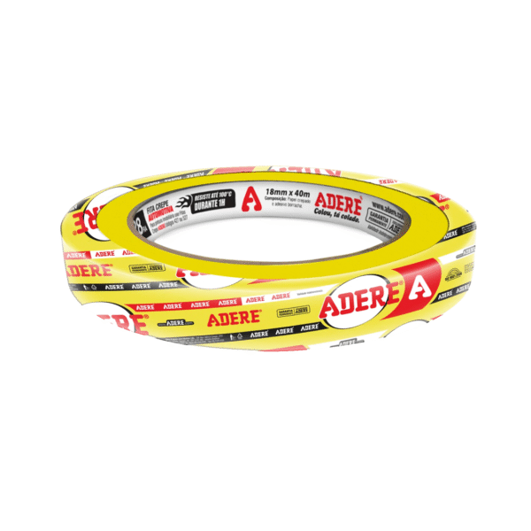 Fita Crepe Automotiva Amarela A128ra/S 18mmx40m Adere