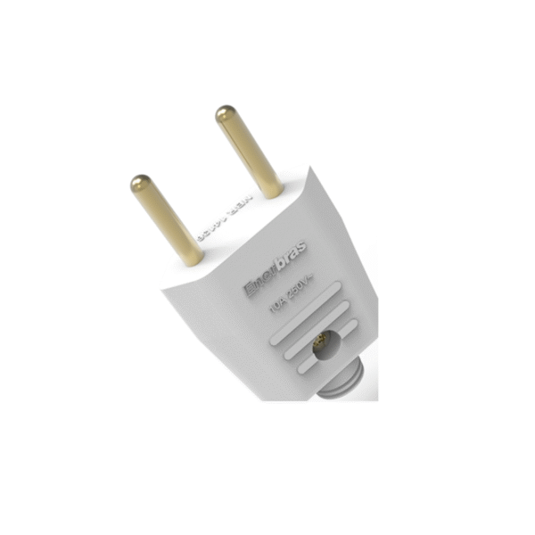 Plugue 2p 10a Cinza Emb Connect Enerbras