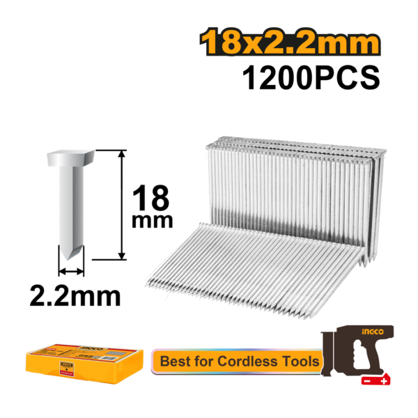 PINO P/PINADOR 18MM CX C/1200PC INGCO ANA12018