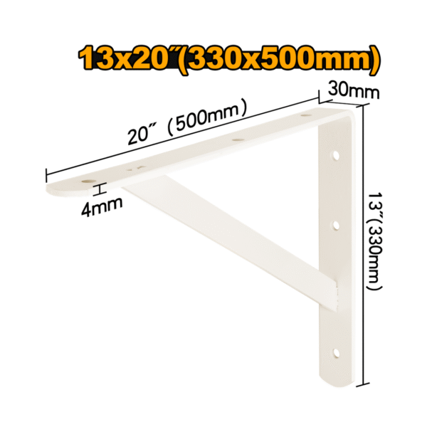 SUPORTE PRATELEIRA PESADO 330X500MM BRANCO INGCO IHDSB1320