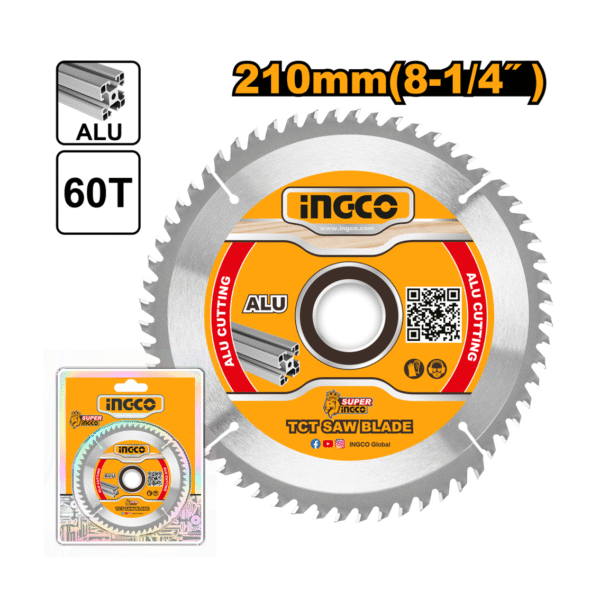 DISCO DE SERRA ESQUADRIA P/ALUMINIO 210MMX60D INGCO TSB321023"