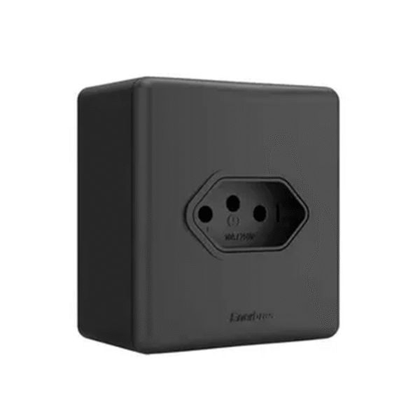 TOMADA MOVEL PRETO 2P+T/20A EMB CONNECT ENERBRAS