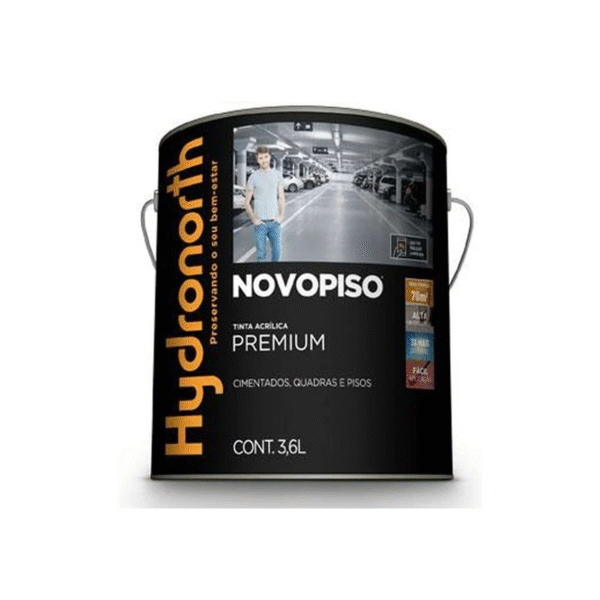 TINTA PISO HYDRONORTH 900ML CINZA