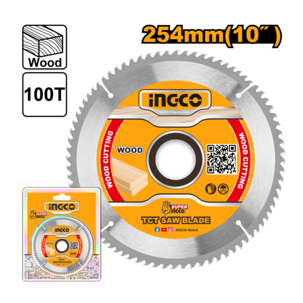 DISCO DE SERRA ESQUADRIA P/MADEIRA 254MMX100D INGCO TSB1254210