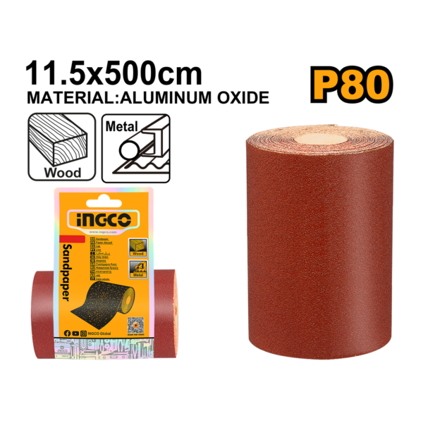 LIXA EM ROLO 80 11.5X50CM INGCO AKHS08065