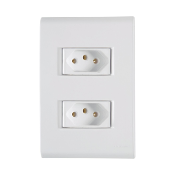 TOMADA DUPLA 2P+T 10A/250V LIZ BR TRAMONTINA