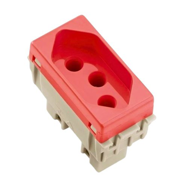 MODULO TOMADA 2P+T 20A 250V BAIXA VERMELHA LIZ