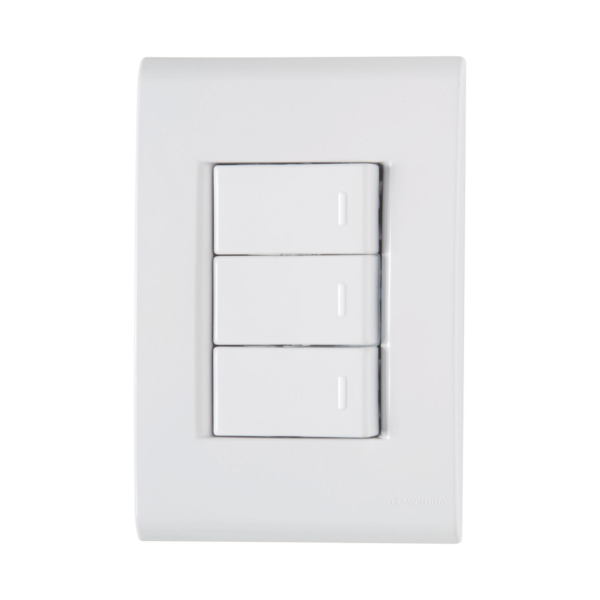 INTERRUPTOR TRIPLO SIMPLES 10A/250V LIZ TRAMONTINA