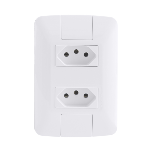 CJ 2 TOMADAS 2P+T 10A/250V ARIA BRANCA TRAMONTINA