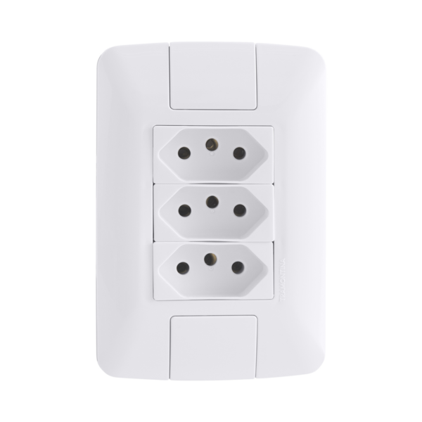 CJ 3 TOMADA 2P+T 20A/250V ARIA BRANCA TRAMONTINA