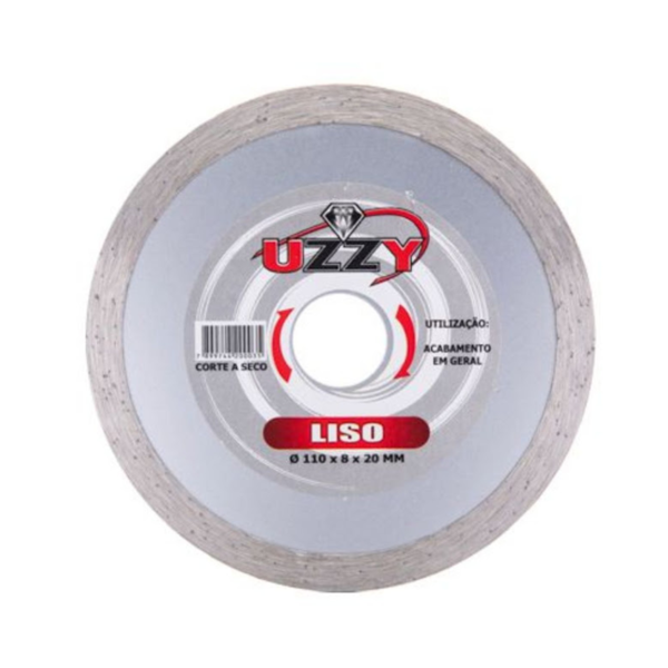 DISCO DE CORTE PORCELANATO LISO UZZY 110X1,5X8,0X20H