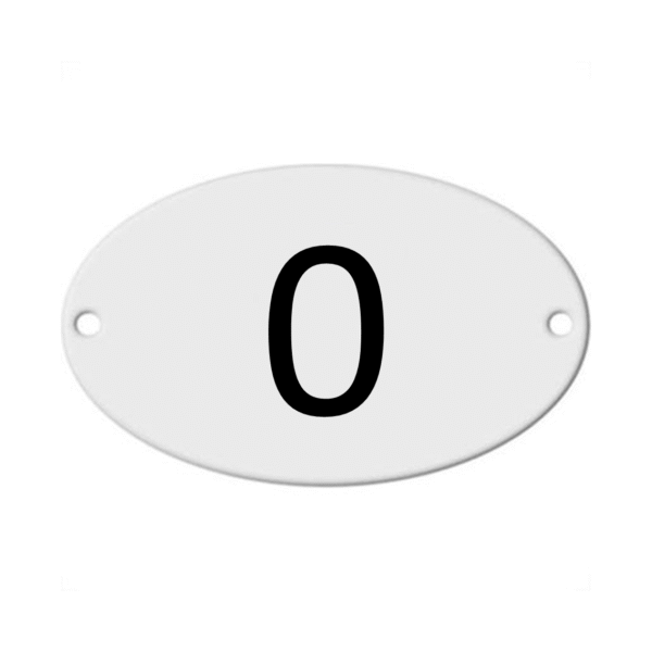 NUMERO ALUMINIO PADRÃO COPEL OVAL 0