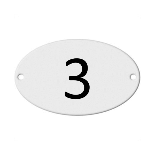 NUMERO ALUMINIO PADRÃO COPEL OVAL 3
