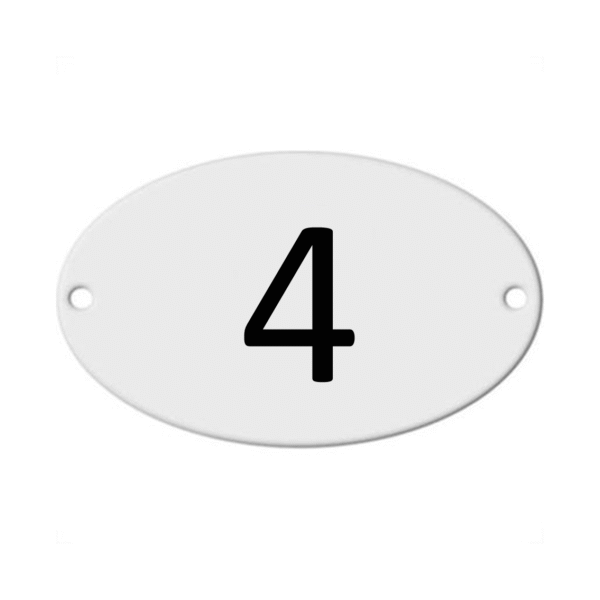 NUMERO ALUMINIO PADRÃO COPEL OVAL 4