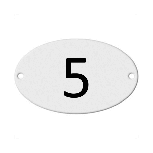 NUMERO ALUMINIO PADRÃO COPEL OVAL 5