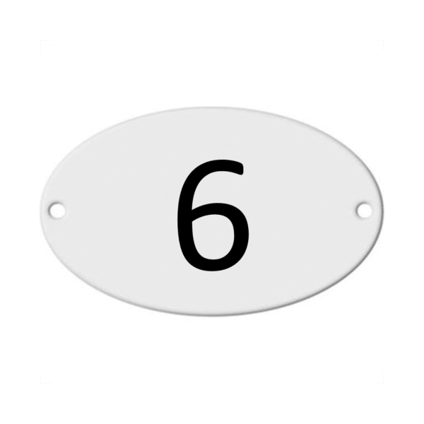 NUMERO ALUMINIO PADRÃO COPEL OVAL 6
