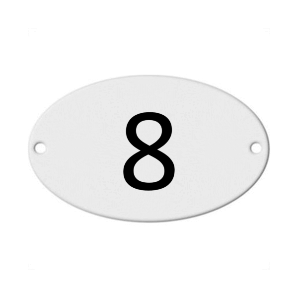 NUMERO ALUMINIO PADRÃO COPEL OVAL 8