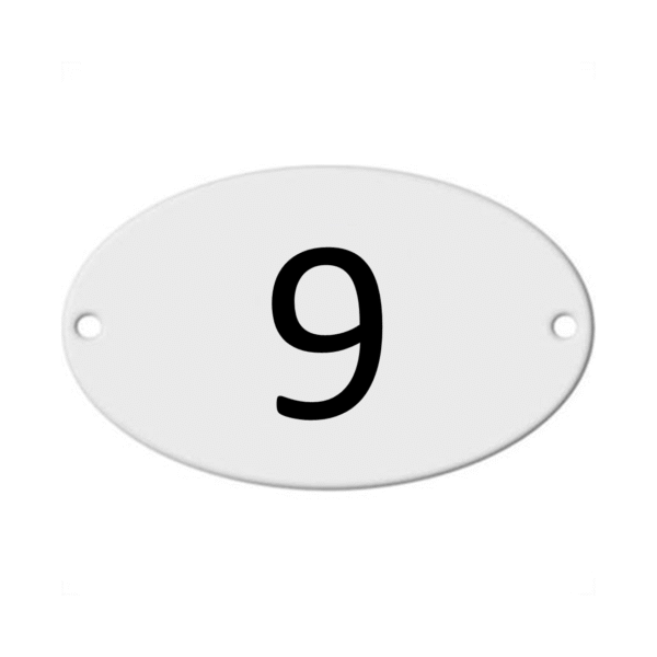 NUMERO ALUMINIO PADRÃO COPEL OVAL 9
