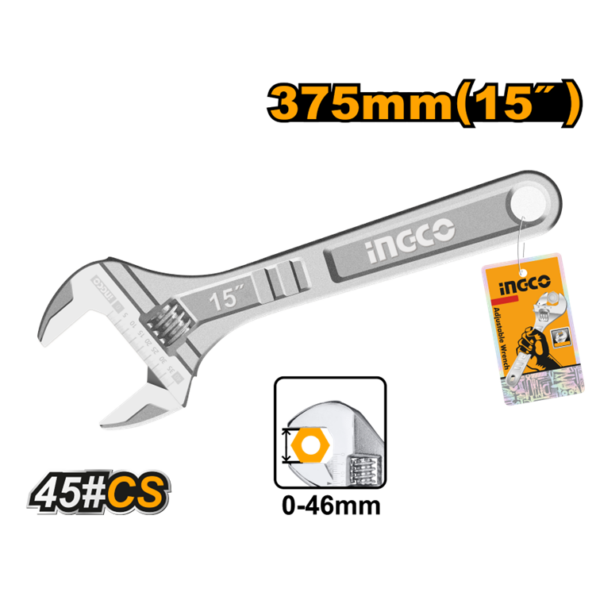 CHAVE AJUSTAVEL INGLESA 15" INGCO HADW131152
