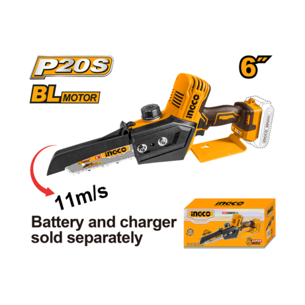 MINI MOTOSSERRA 6" À BATERIA 20V INGCO (NAO ACOMPANHA BATERIA) CGSLI2068