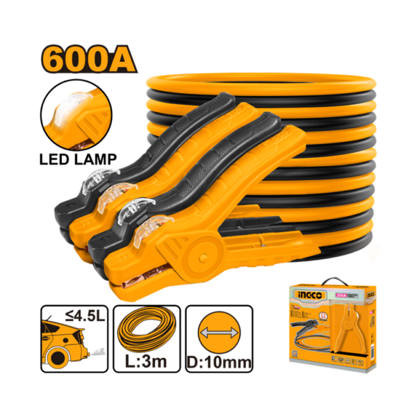 CABO DE BATERIA AUTOMOTIVA 2‚5M 600AMP INGCO HBTCP6008L